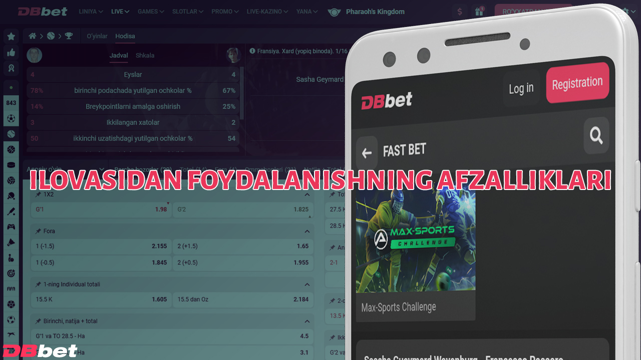 DBbet mobil ilovasining afzalliklari - batafsil ma'lumot.