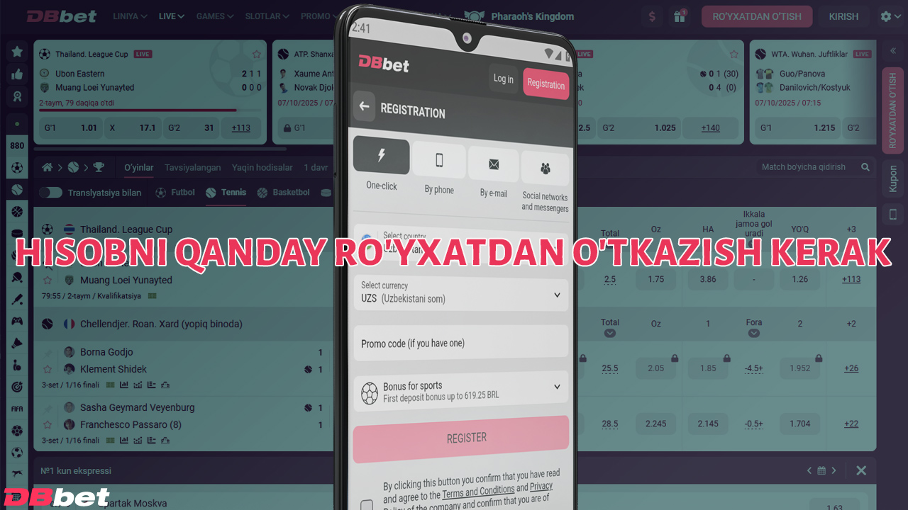 Mobil ilovada hisob qaydnomasini ro'yxatdan o'tkazish - batafsil ko'rsatmalar.