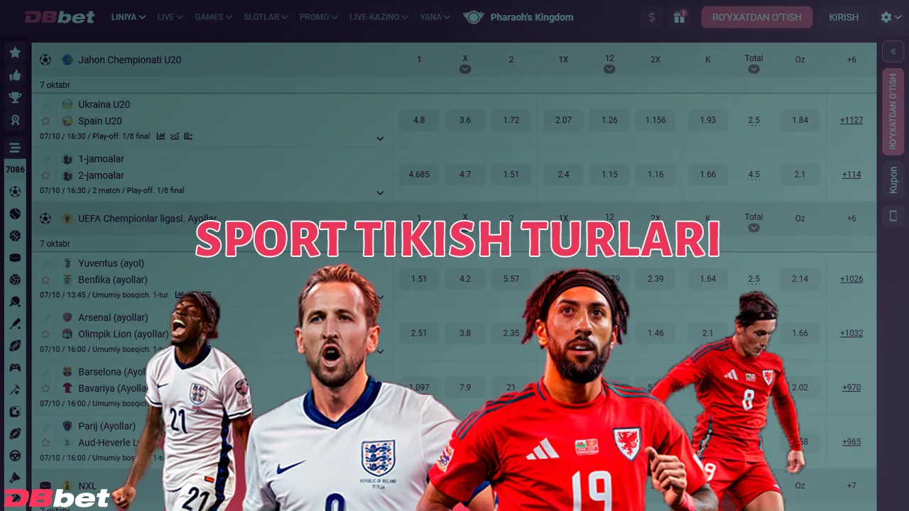 DBbet bukmekerlik konserni O‘zbekistondagi mashhur sport turlari va chempionatlariga pul tikish taklif qiladi.
